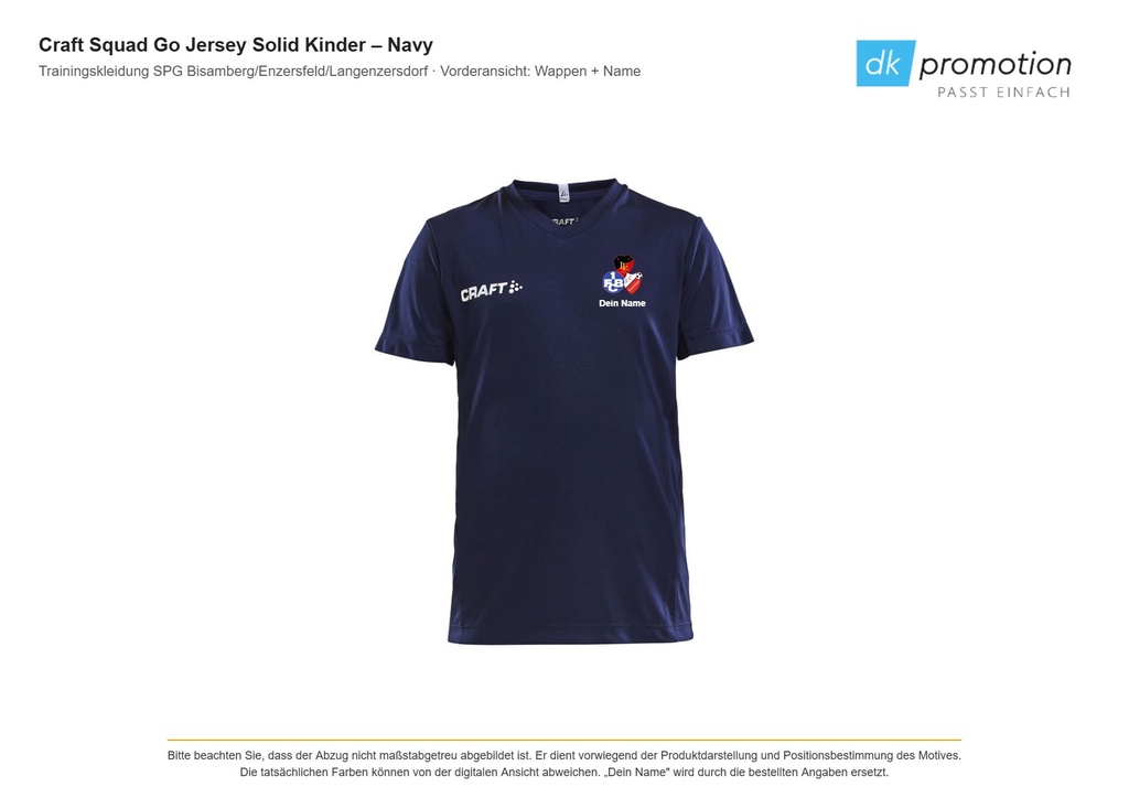 [VS-1905582-1390-122] Trainingsshirt Kinder (122/128)