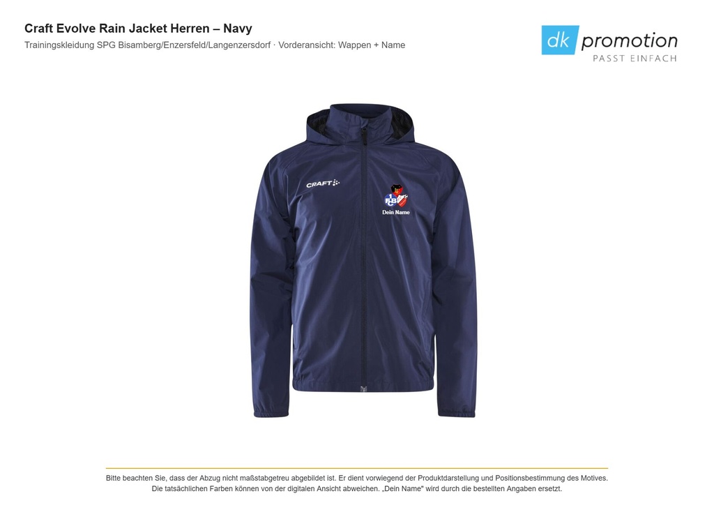 [VS-1913819-390000-XS] Regenjacke Herren (XS)